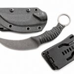 Karambit-Messer, G10-Griff, Klauenmesser mit Kydexscheide, tragbares Edc-Messer, silberfarben