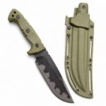 Camping Outdoor Survival Messer, tragbares Messer, hohe Härte, gerades Messer, scharfes Überlebensmesser, integrierter Kiel, hohe Härte, taktisches Messer – Grün-1