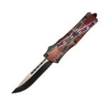 5,75 Zoll Confederate Flag D/A OTF Automatikmesser Black Tanto