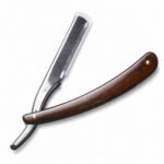 Tragbares, zusammenklappbares Rasiermesser mit schwarzem Finish