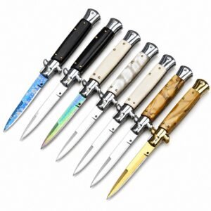 Klassisches italienisches Stiletto-Messer – automatisches Flick-Messer-Set mit verschiedenen Klingenstilen