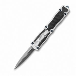 Microtech Dirac OTF-Messer mit Damast-Kohlefasergriff