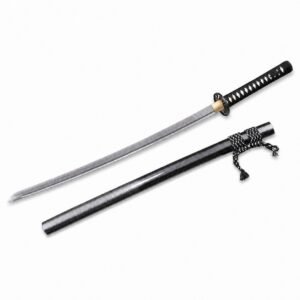 Handgefertigtes Samurai-Messer mit fester Klinge und Blattmuster von Ghost