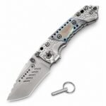 Miller Bros. T1 Schweres Klappmesser mit blauem Griff