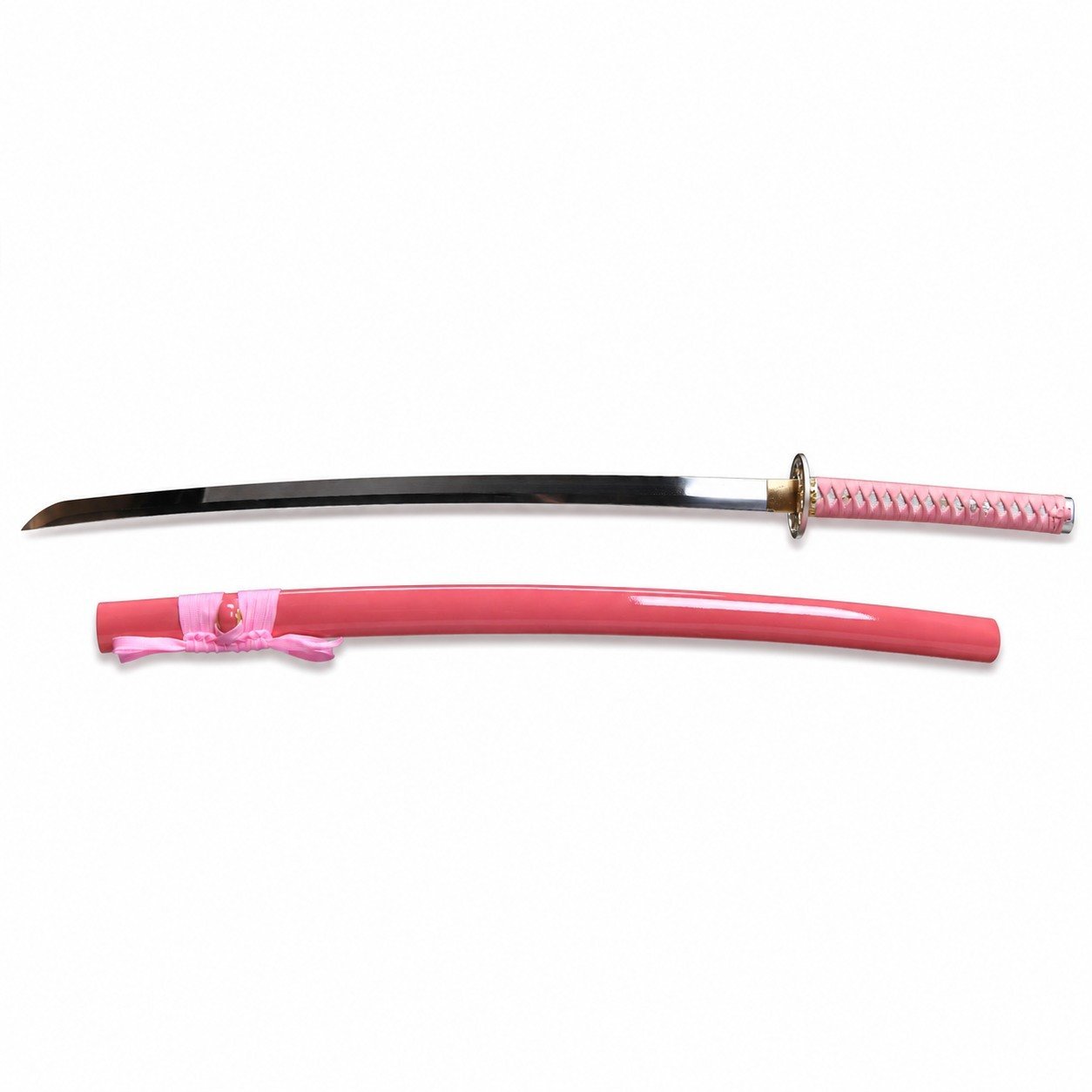 47686-main-white-clean Rosa verspiegeltes Samurai Fierce Dragon 26-Zoll-Messer mit fester Klinge