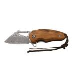 Damaststahl Mini scharfes Taschenmesser hohe Härte Outdoor tragbar mit Handfleisch