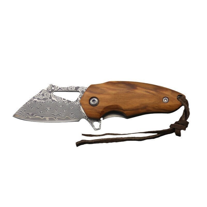 O1CN01SUUn9V1WzvjjkjPhg_2218404762860-0-cib.jpg Damaststahl Mini scharfes Taschenmesser hohe Härte Outdoor tragbar mit Handfleisch
