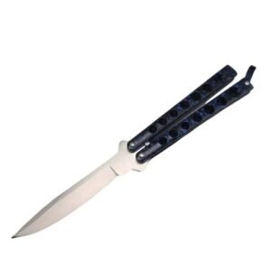Hochwertiges Helix Butterfly Balisongmesser BLAU