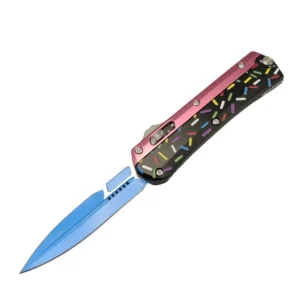 Sweet Warrior Snake OTF Messer – Pink & Schwarz