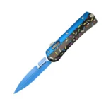 Donut Fighter Switchblade OTF-Messer – Blau und Schwarz